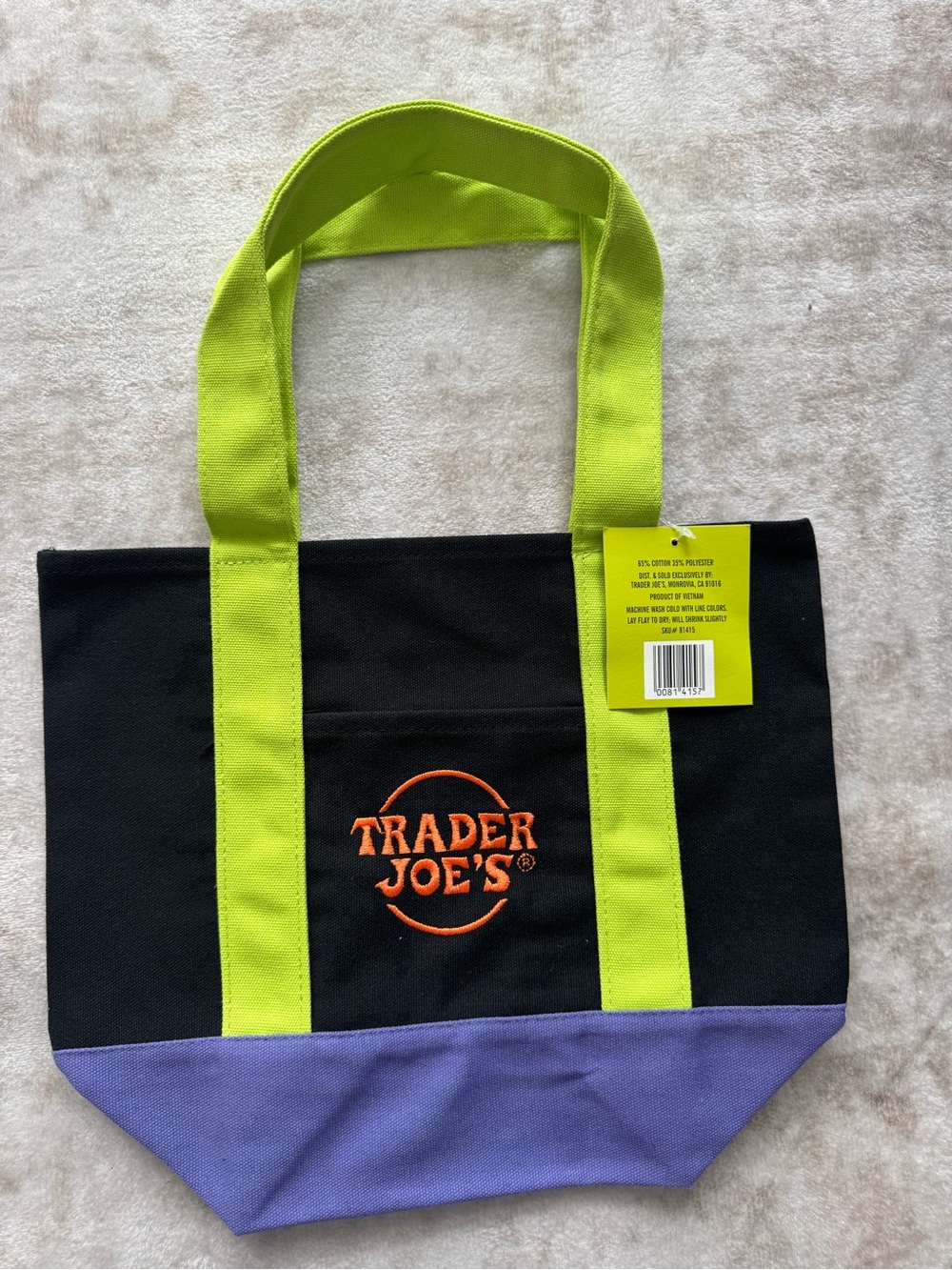 Trader Joe's Trick or Treat Mini Tote 2026 Multicolor, Halloween Limited Edition